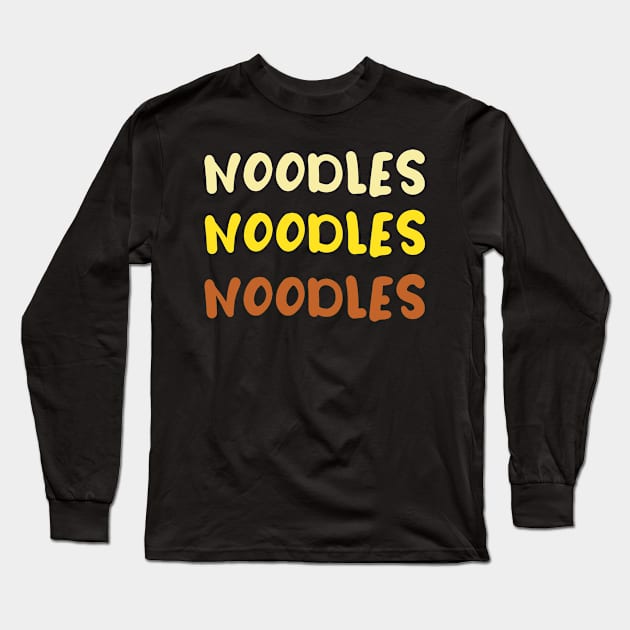 Think Noodles Powered By Ramen Long Sleeve T-Shirt by Cor Designs